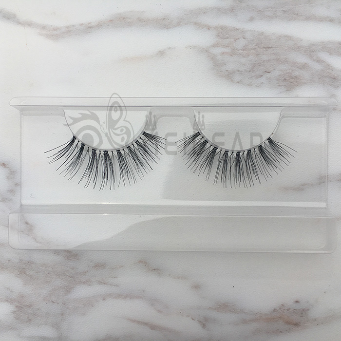 Fake human hair eyelashes